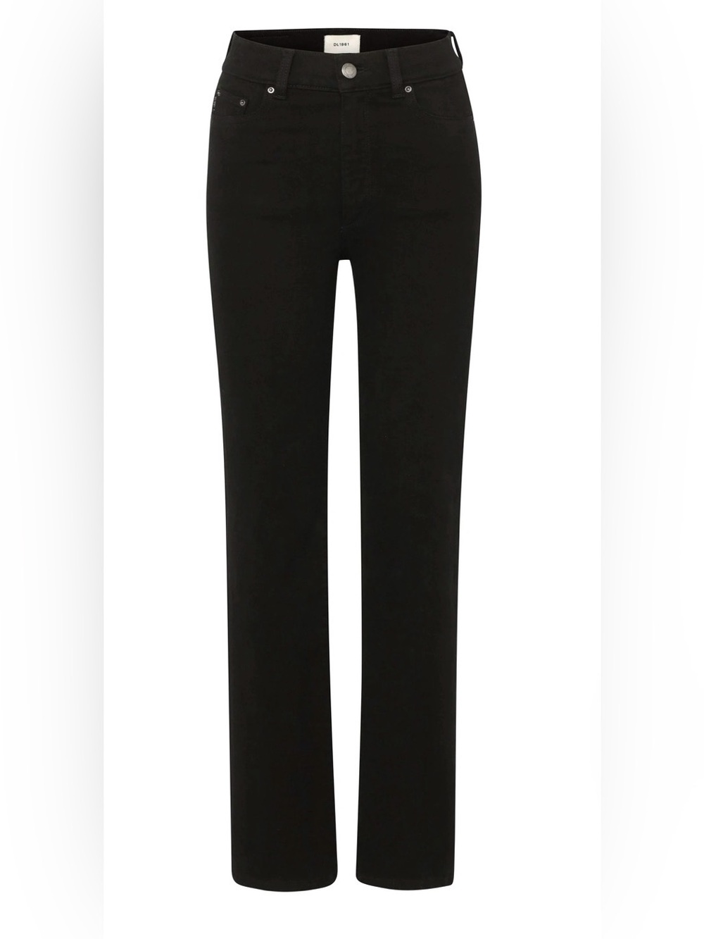 NWOT DL1961 Halle Straight High Rise Instasculpt Jeans Black Peach 29” Sz 28